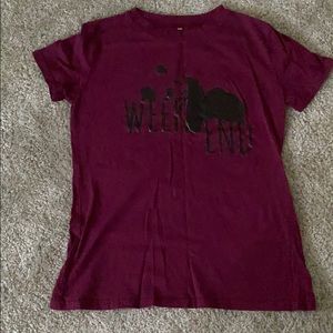 maroon panda t shirt